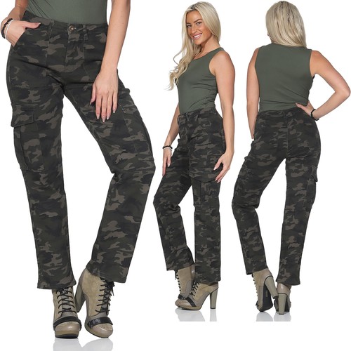 Damen cargohose camouflage - damen,
